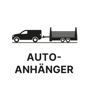 Icon für den mobilen Transport der SunPlate Module per Auto-Anhänger.